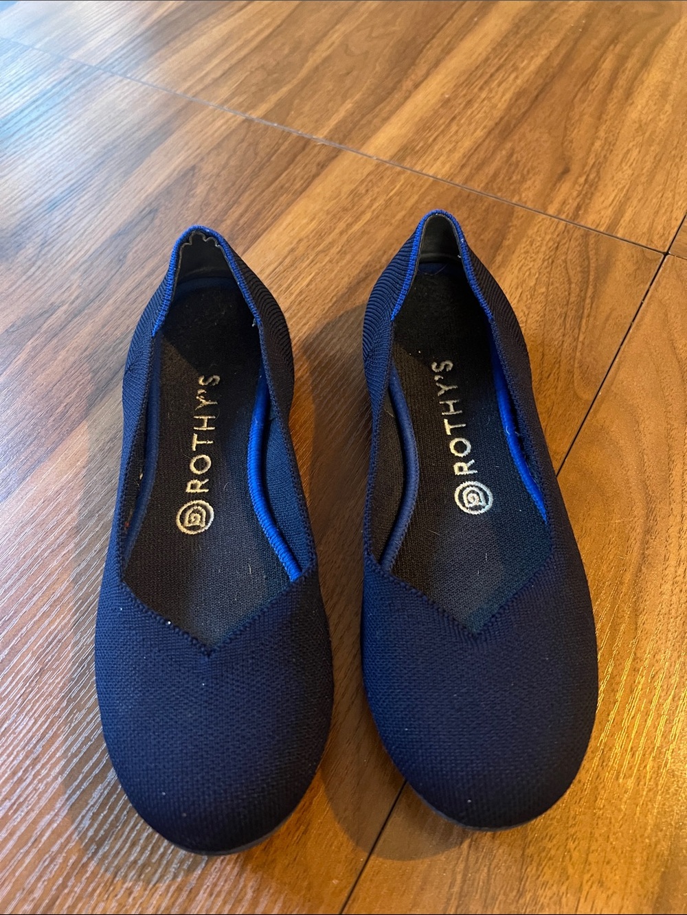 Rothy's Navy Knit Slip-On Ballet Flats